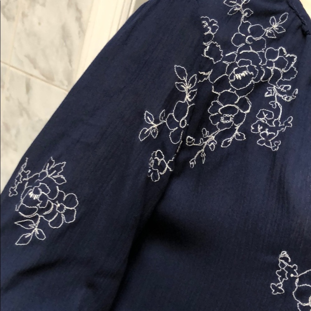 NAVY WHITE BOHO STYLE DRESS - Picture 6 of 9